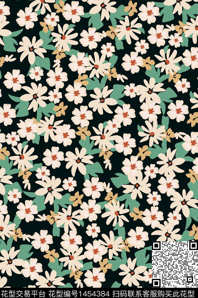 女装花卉大牌风数码印花华亿平台下载（图片编号: 1454384） - 瓦栏（Walan）
