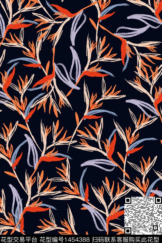 女装花卉大牌风数码印花华亿平台下载（图片编号: 1454388） - 瓦栏（Walan）