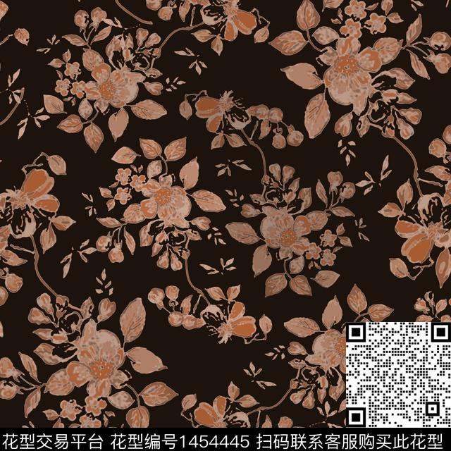 花卉大牌风小碎花数码印花华亿平台下载（图片编号: 1454445） - 瓦栏（Walan）