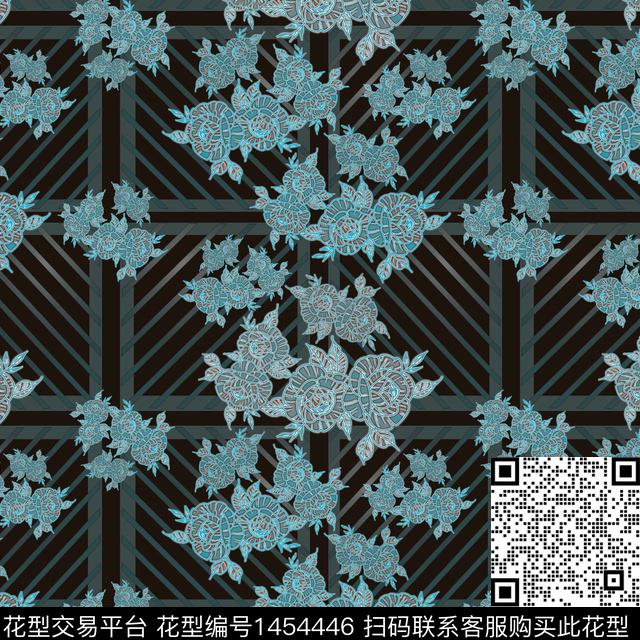花卉大牌风小碎花数码印花华亿平台下载（图片编号: 1454446） - 瓦栏（Walan）