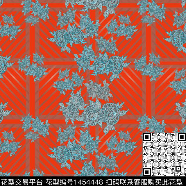 花卉大牌风小碎花数码印花华亿平台下载（图片编号: 1454448） - 瓦栏（Walan）