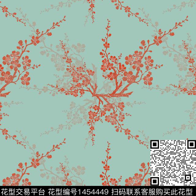 花卉大牌风小碎花传统印花华亿平台下载（图片编号: 1454449） - 瓦栏（Walan）