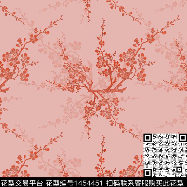 花卉大牌风小碎花传统印花华亿平台下载（图片编号: 1454451） - 瓦栏（Walan）