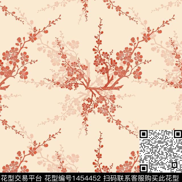 花卉大牌风小碎花传统印花华亿平台下载（图片编号: 1454452） - 瓦栏（Walan）