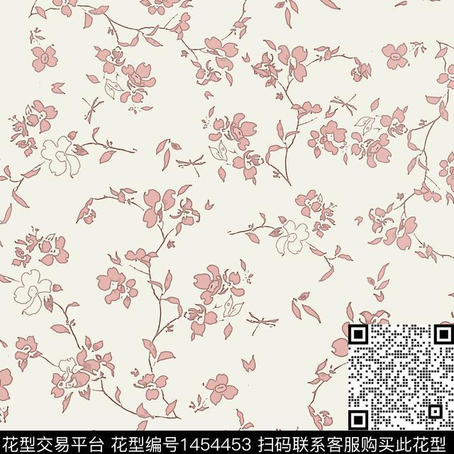 花卉大牌风小碎花传统印花华亿平台下载（图片编号: 1454453） - 瓦栏（Walan）