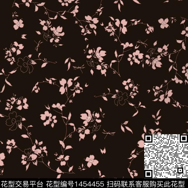 花卉大牌风小碎花传统印花华亿平台下载（图片编号: 1454455） - 瓦栏（Walan）