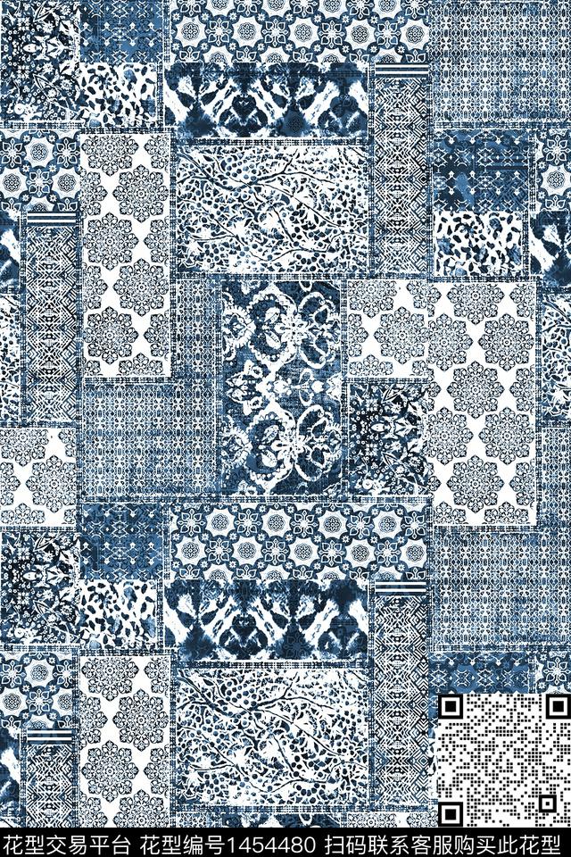 时尚民族风真丝数码印花华亿平台下载（图片编号: 1454480） - 瓦栏（Walan）