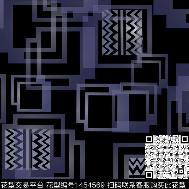 格子几何线条数码印花华亿平台下载（图片编号: 1454569） - 瓦栏（Walan）