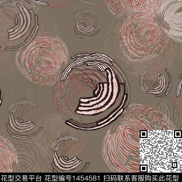 几何线条大牌风传统印花华亿平台下载（图片编号: 1454581） - 瓦栏（Walan）