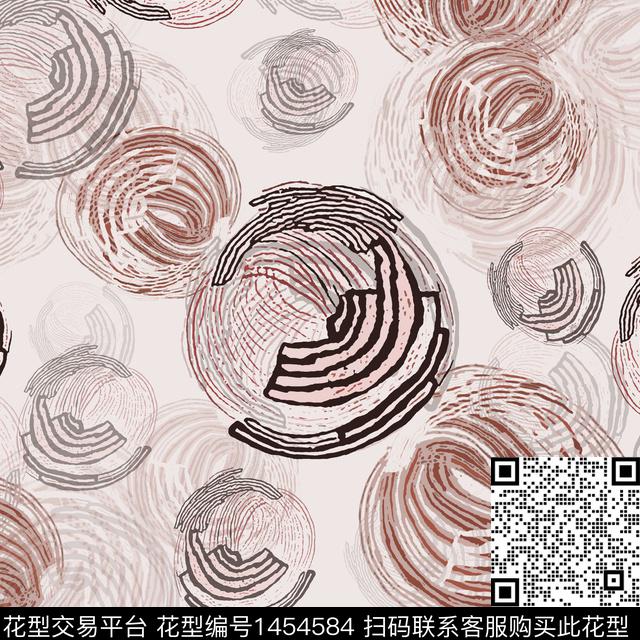 几何线条大牌风传统印花华亿平台下载（图片编号: 1454584） - 瓦栏（Walan）