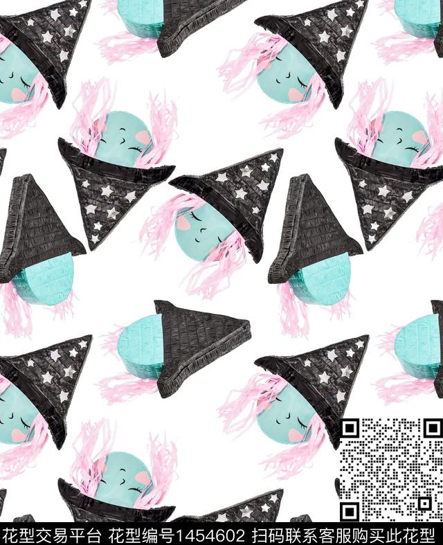 童装可爱女巫数码印花华亿平台下载（图片编号: 1454602） - 瓦栏（Walan）