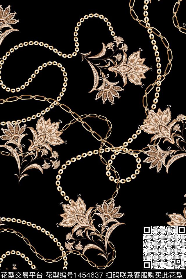 传统纹样民族风大牌风数码印花华亿平台下载（图片编号: 1454637） - 瓦栏（Walan）