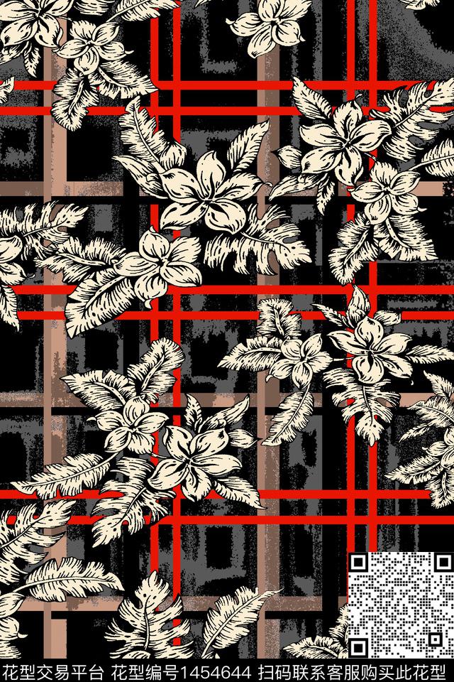 几何字母扎染华亿平台数码印花华亿平台下载（图片编号: 1454644） - 瓦栏（Walan）