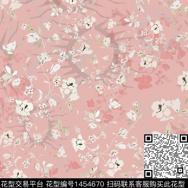 花卉大牌风小碎花传统印花华亿平台下载（图片编号: 1454670） - 瓦栏（Walan）