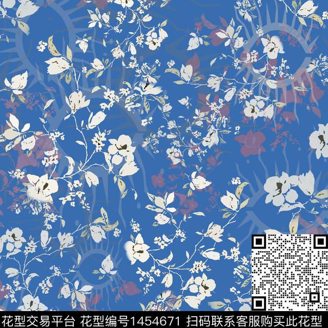 花卉大牌风小碎花传统印花华亿平台下载（图片编号: 1454671） - 瓦栏（Walan）