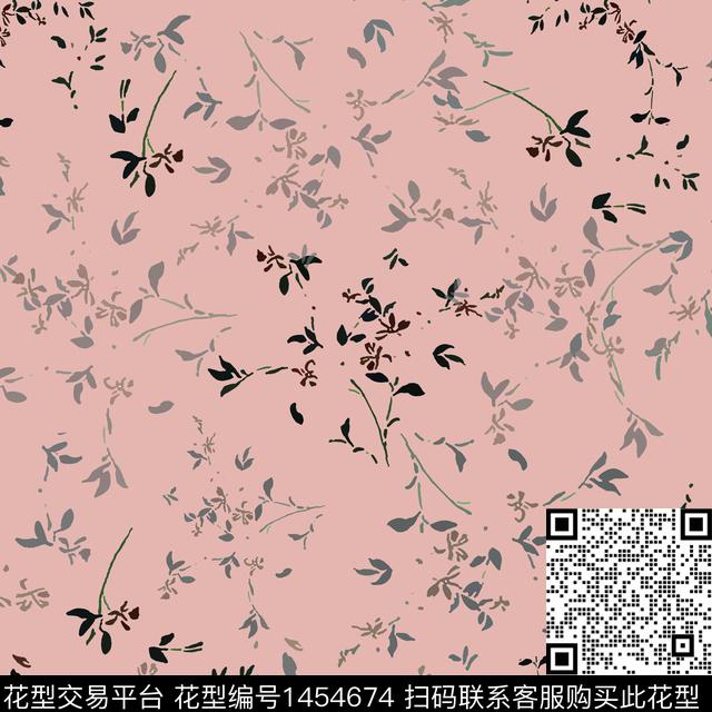 花卉大牌风小碎花传统印花华亿平台下载（图片编号: 1454674） - 瓦栏（Walan）