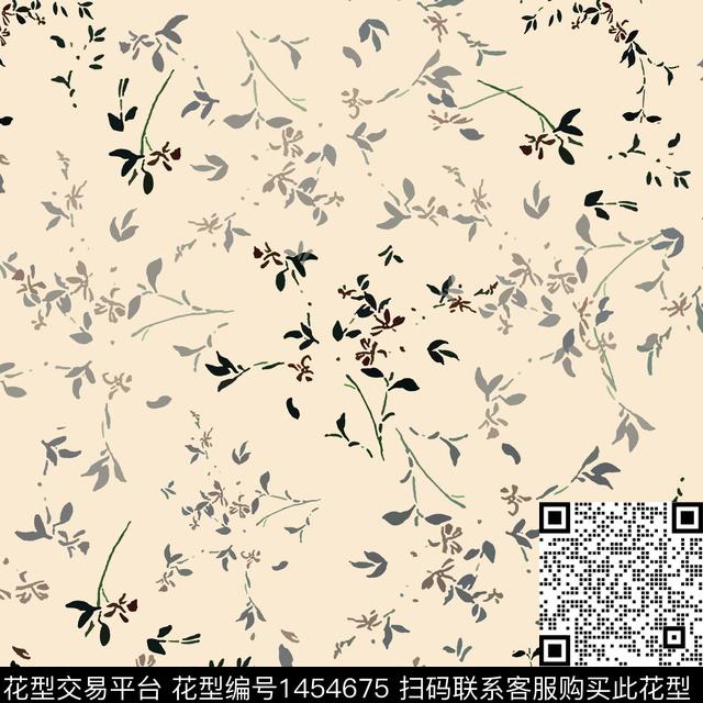 花卉大牌风小碎花传统印花华亿平台下载（图片编号: 1454675） - 瓦栏（Walan）