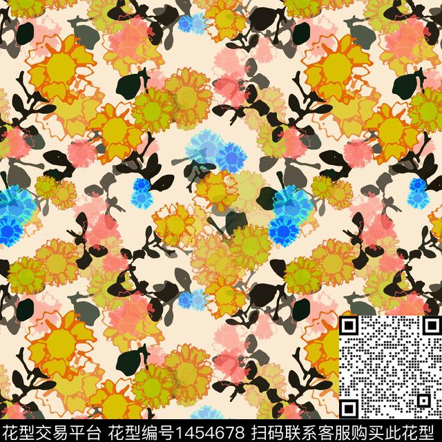 花卉大牌风小碎花传统印花华亿平台下载（图片编号: 1454678） - 瓦栏（Walan）