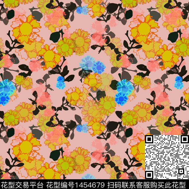 花卉大牌风小碎花传统印花华亿平台下载（图片编号: 1454679） - 瓦栏（Walan）