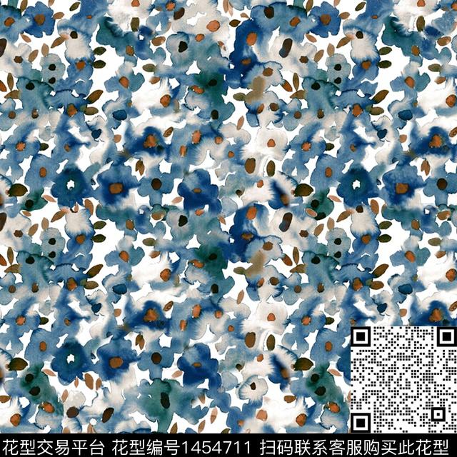 花卉满版散花小碎花数码印花华亿平台下载（图片编号: 1454711） - 瓦栏（Walan）