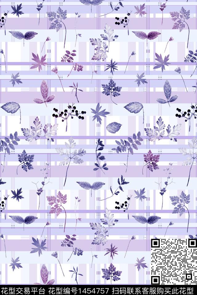 清爽底花卉花卉大牌风数码印花华亿平台下载（图片编号: 1454757） - 瓦栏（Walan）