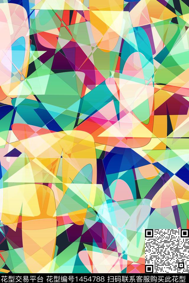 抽象男装户外家居服数码印花华亿平台下载（图片编号: 1454788） - 瓦栏（Walan）