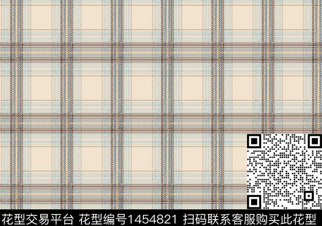 格子几何小清新数码印花华亿平台下载（图片编号: 1454821） - 瓦栏（Walan）