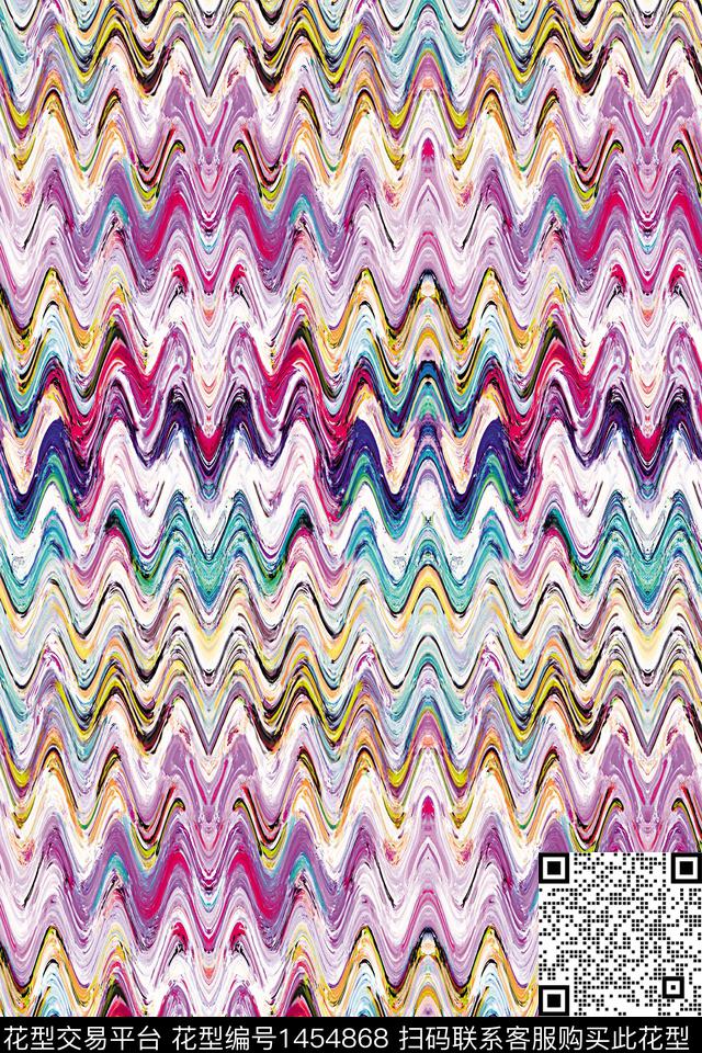 渐变几何条纹数码印花华亿平台下载（图片编号: 1454868） - 瓦栏（Walan）