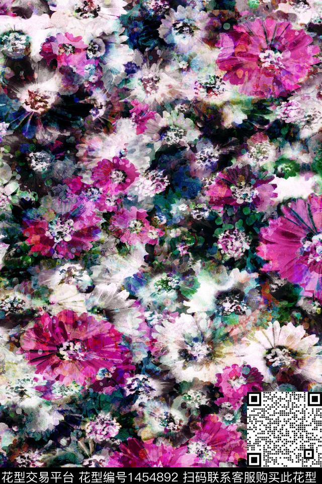 渐变扎染华亿平台水墨风数码印花华亿平台下载（图片编号: 1454892） - 瓦栏（Walan）