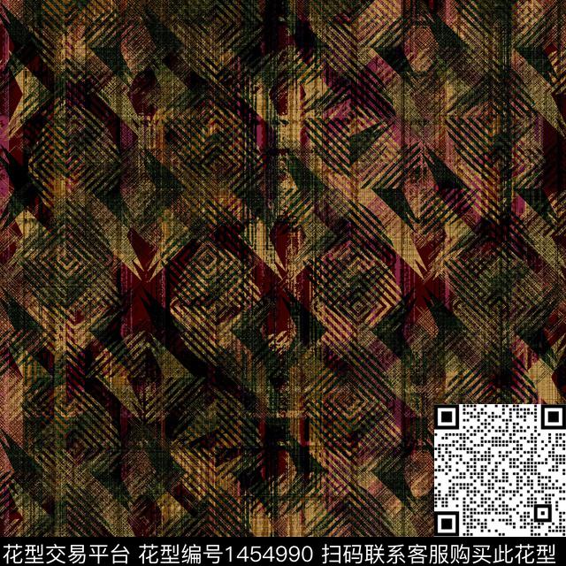 男装满版花字母格子数码印花华亿平台下载（图片编号: 1454990） - 瓦栏（Walan）