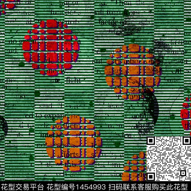 男装满版花字母格子数码印花华亿平台下载（图片编号: 1454993） - 瓦栏（Walan）