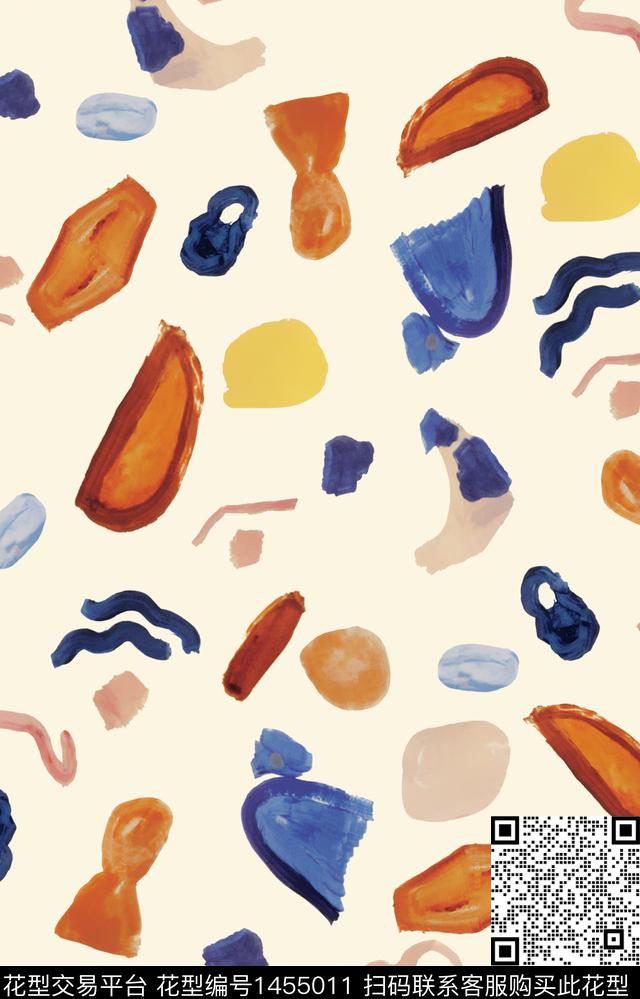 数码华亿平台几何大牌风数码印花华亿平台下载（图片编号: 1455011） - 瓦栏（Walan）