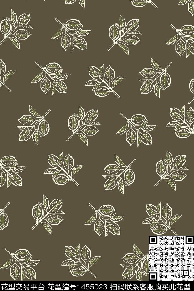 线条抽象花卉年轻女性传统印花华亿平台下载（图片编号: 1455023） - 瓦栏（Walan）