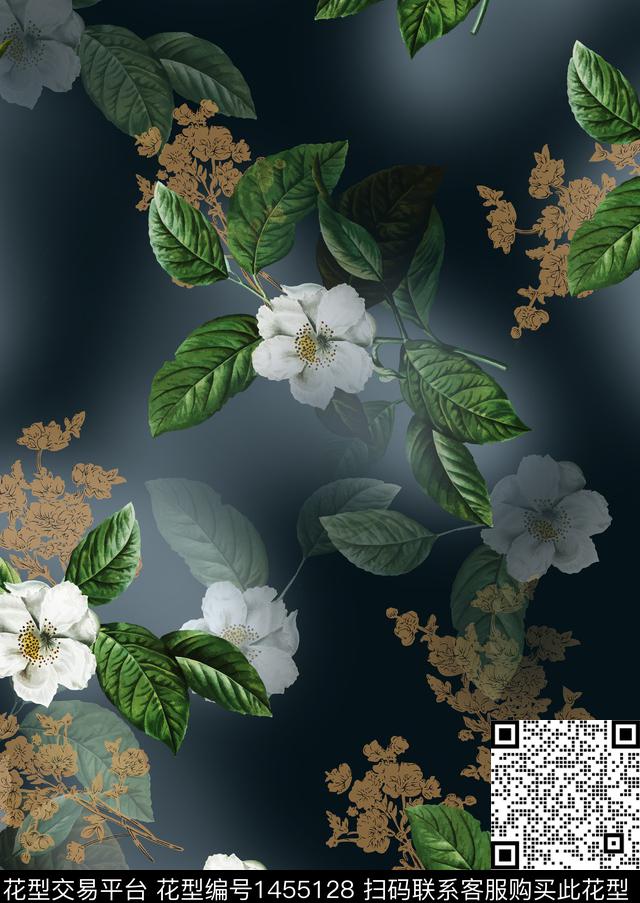 连衣裙女装花卉传统印花华亿平台下载（图片编号: 1455128） - 瓦栏（Walan）