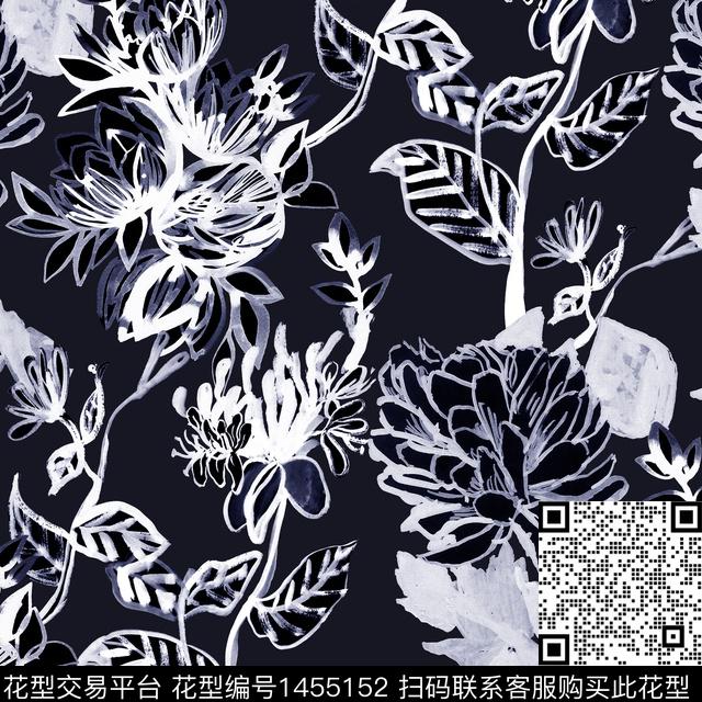 大牌风2022春夏笔触数码印花华亿平台下载（图片编号: 1455152） - 瓦栏（Walan）