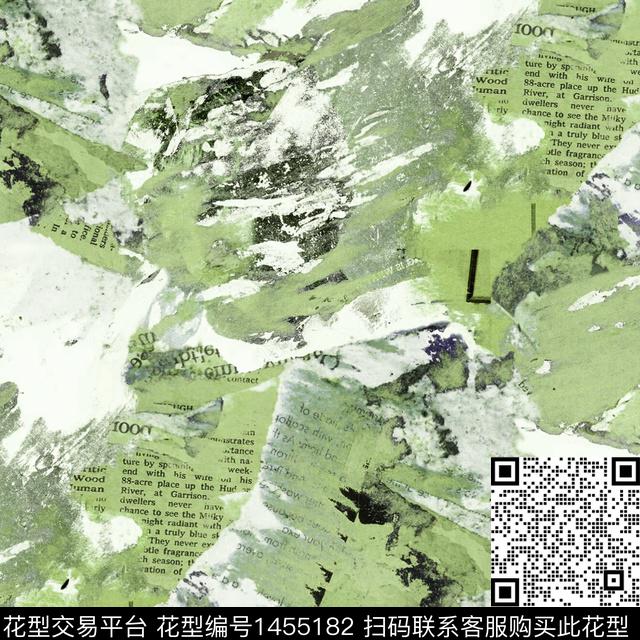 字母涂鸦牛仔印花数码印花华亿平台下载（图片编号: 1455182） - 瓦栏（Walan）