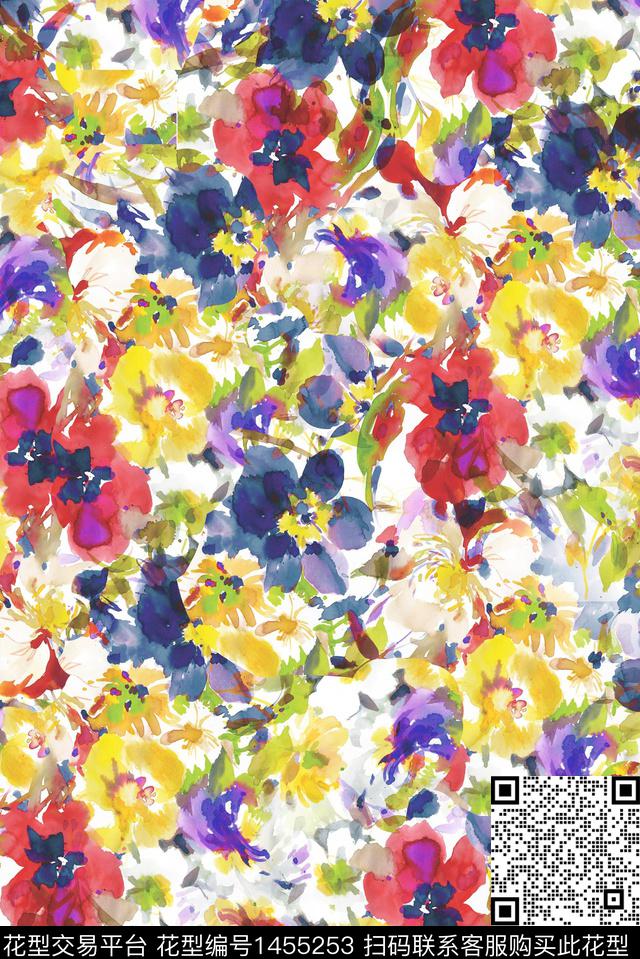 文艺复古花卉传统印花华亿平台下载（图片编号: 1455253） - 瓦栏（Walan）