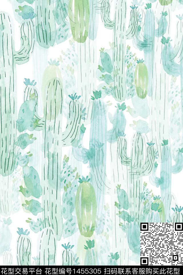 抽象花卉大牌风热带华亿平台数码印花华亿平台下载（图片编号: 1455305） - 瓦栏（Walan）