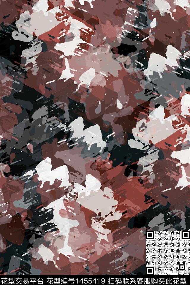 抽象男装户外家居服传统印花华亿平台下载（图片编号: 1455419） - 瓦栏（Walan）