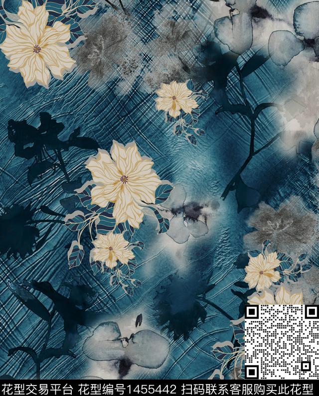 连衣裙女装花卉传统印花华亿平台下载（图片编号: 1455442） - 瓦栏（Walan）