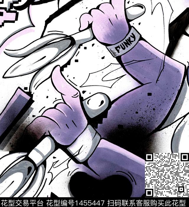 字母复古大牌风数码印花华亿平台下载（图片编号: 1455447） - 瓦栏（Walan）