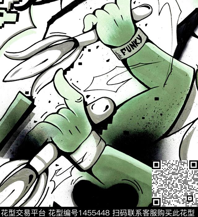 字母复古大牌风数码印花华亿平台下载（图片编号: 1455448） - 瓦栏（Walan）