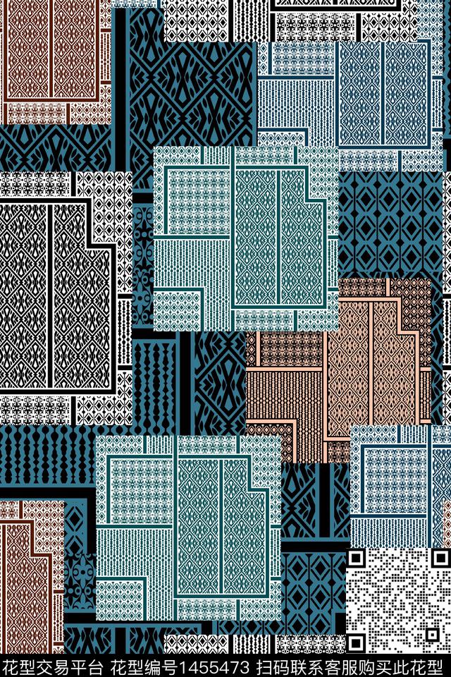 复古大牌风中老年传统印花华亿平台下载（图片编号: 1455473） - 瓦栏（Walan）