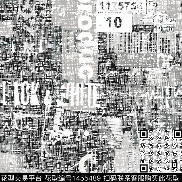 几何字母男装数码印花华亿平台下载（图片编号: 1455489） - 瓦栏（Walan）