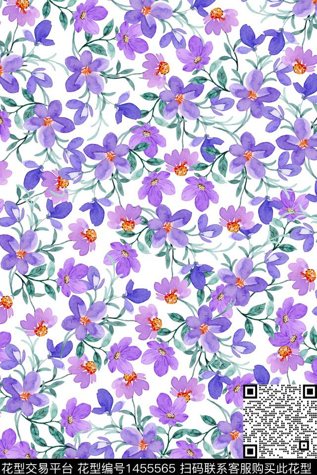 女装花卉大牌风数码印花华亿平台下载（图片编号: 1455565） - 瓦栏（Walan）