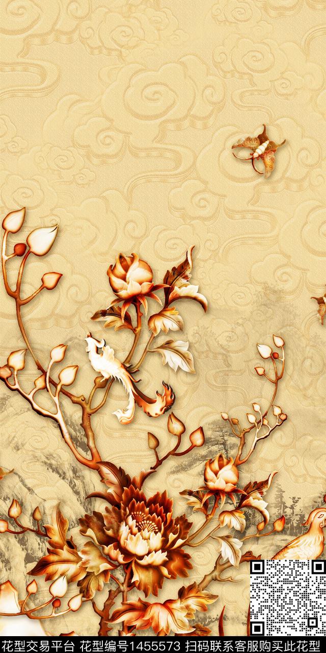 定位花花卉旗袍数码印花华亿平台下载（图片编号: 1455573） - 瓦栏（Walan）
