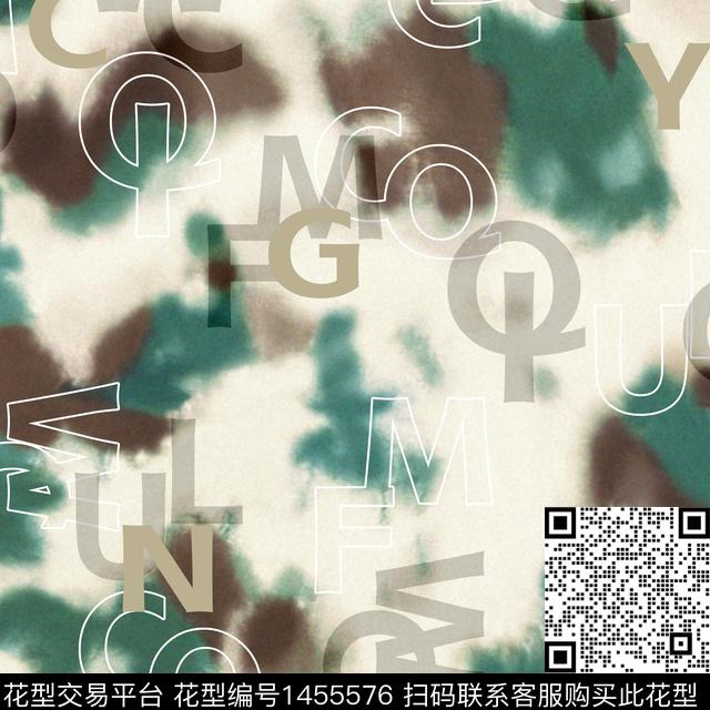 字母迷彩大牌风传统印花华亿平台下载（图片编号: 1455576） - 瓦栏（Walan）
