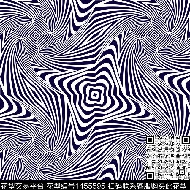 几何花卉泳装华亿平台线条画传统印花华亿平台下载（图片编号: 1455595） - 瓦栏（Walan）