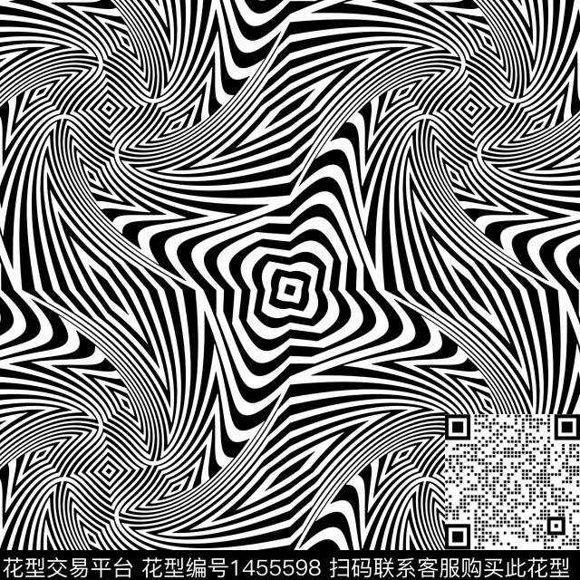 几何花卉泳装华亿平台线条画传统印花华亿平台下载（图片编号: 1455598） - 瓦栏（Walan）