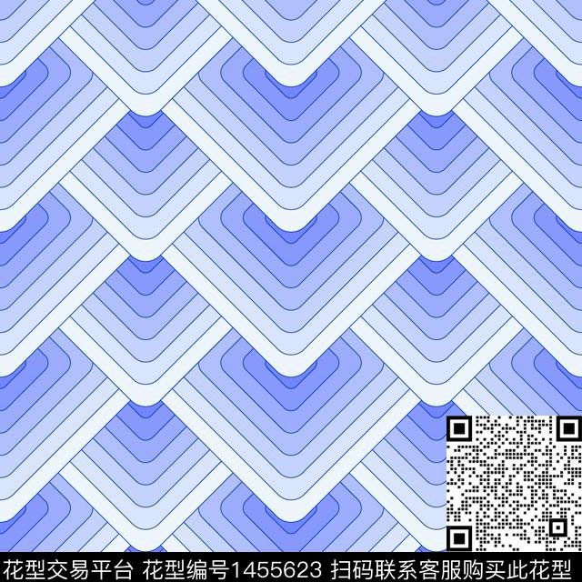 几何花卉泳装华亿平台线条画数码印花华亿平台下载（图片编号: 1455623） - 瓦栏（Walan）